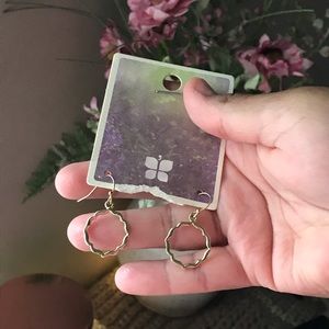 Altar’d State Gold Quatrefoil Shaped Earrings